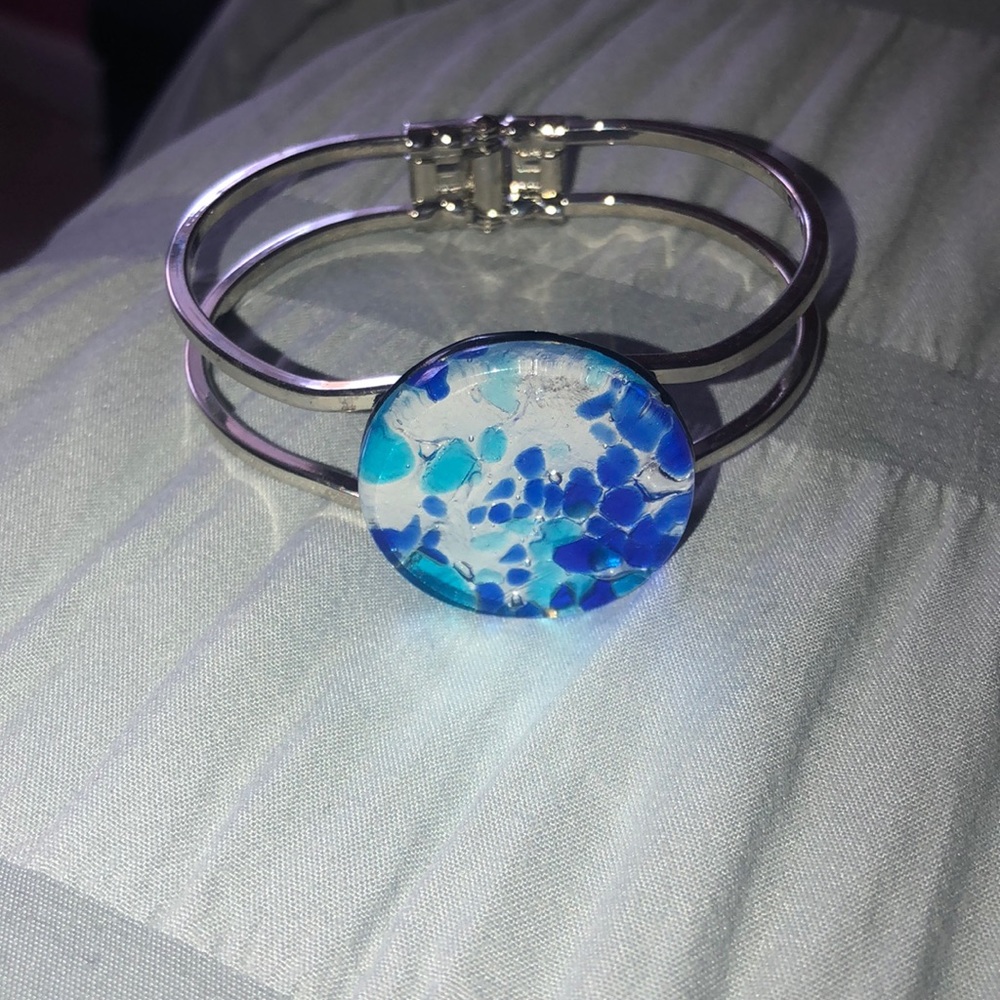 Blue Stained Glass Bracelet